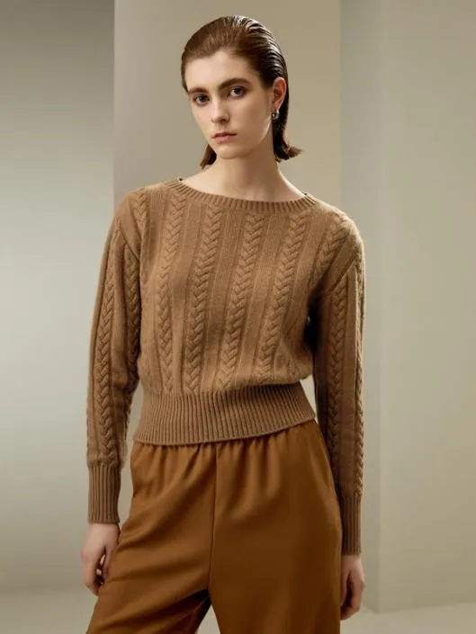 Pure Cashmere Drop Shoulder Crew Neck Sweater Women Lilysilk Essentials