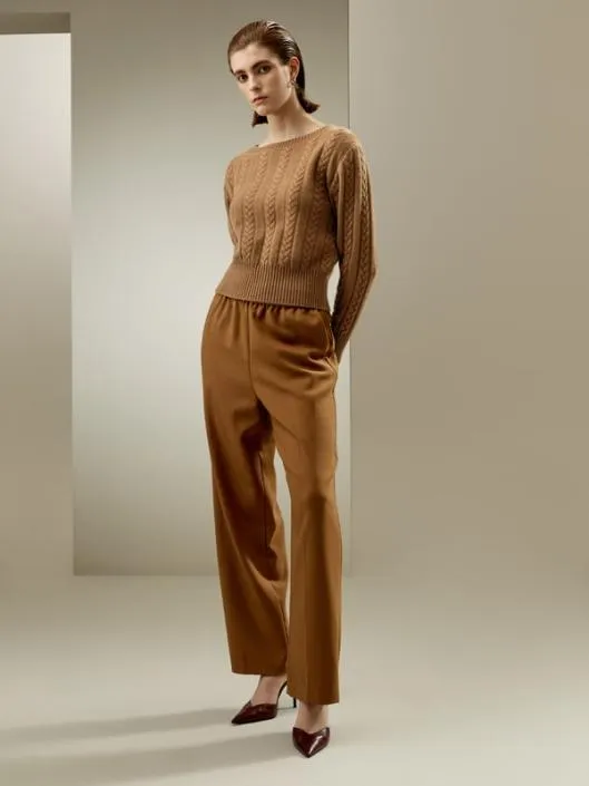 Pure Cashmere Drop Shoulder Crew Neck Sweater Women Lilysilk Essentials