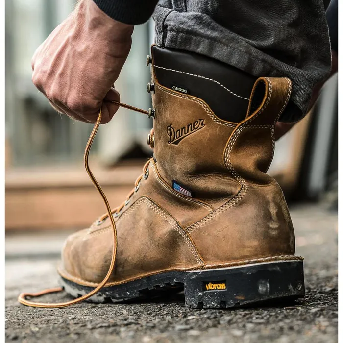 Quarry USA Distressed Brown Alloy Toe Men Danner Boots