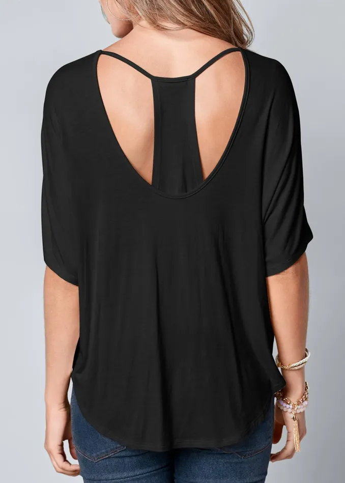 RACERBACK BASIC TOP Black Women VENUS Casual Tops