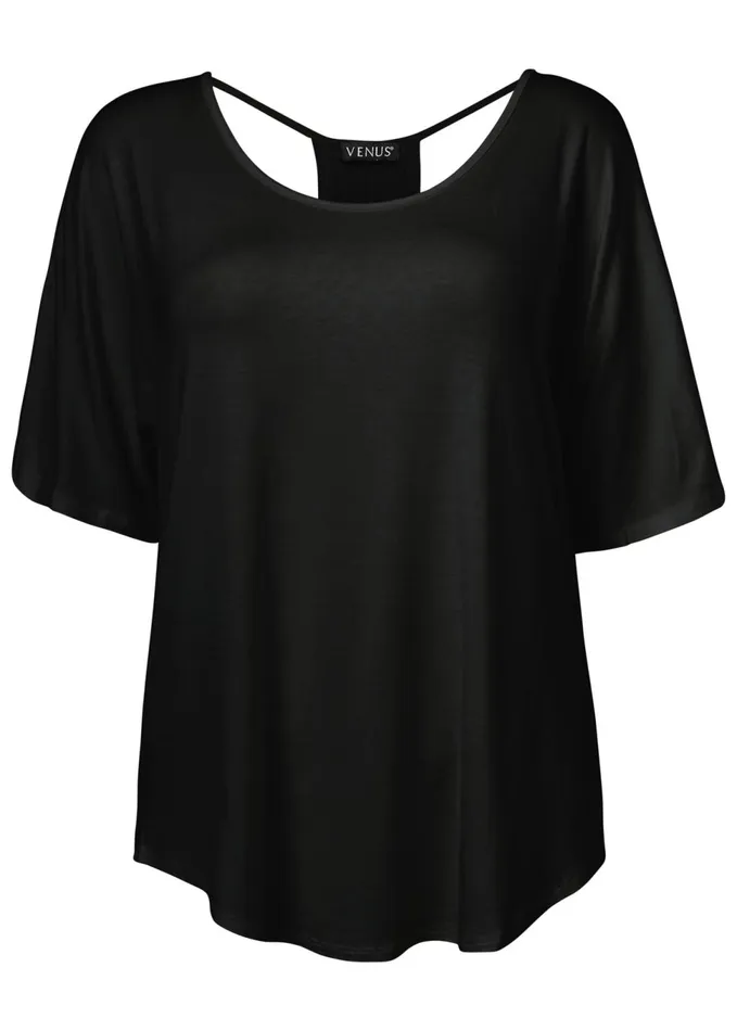 RACERBACK BASIC TOP Black Women VENUS Casual Tops