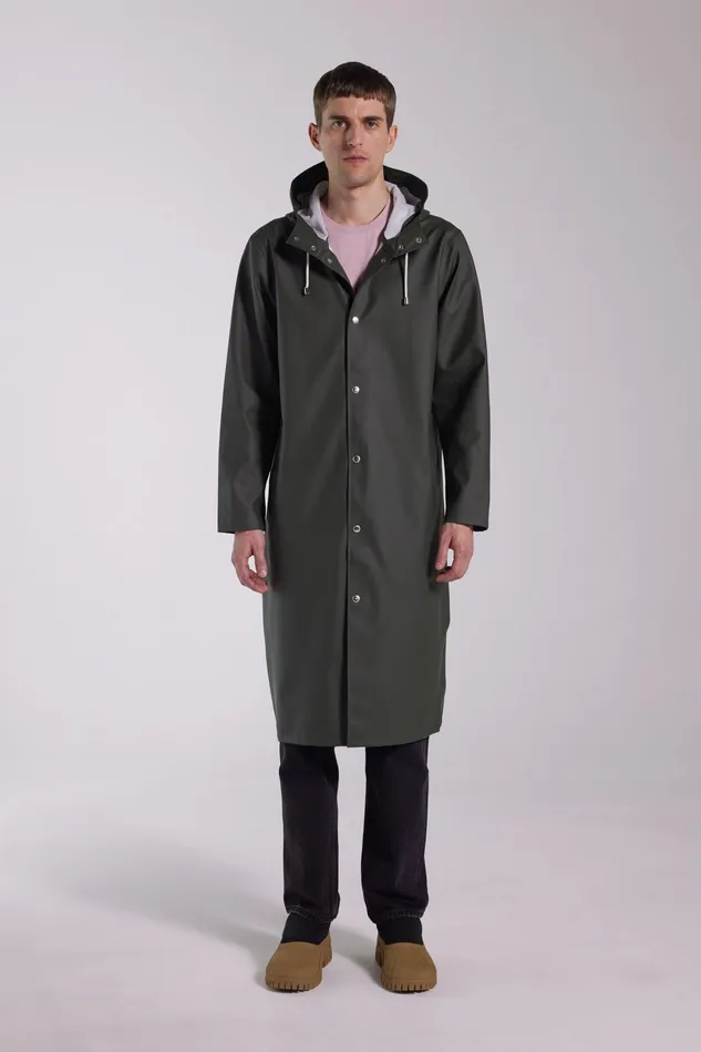 Raincoats Men Stutterheim Stockholm Long Raincoat Green