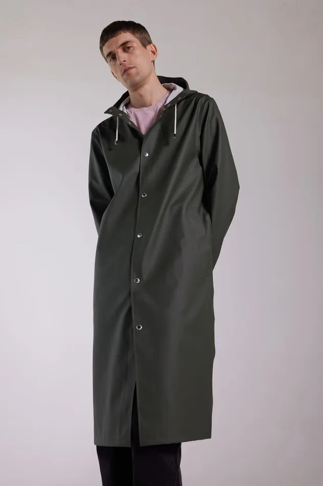 Raincoats Men Stutterheim Stockholm Long Raincoat Green