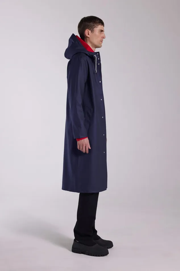 Raincoats Men Stutterheim Stockholm Long Raincoat Navy