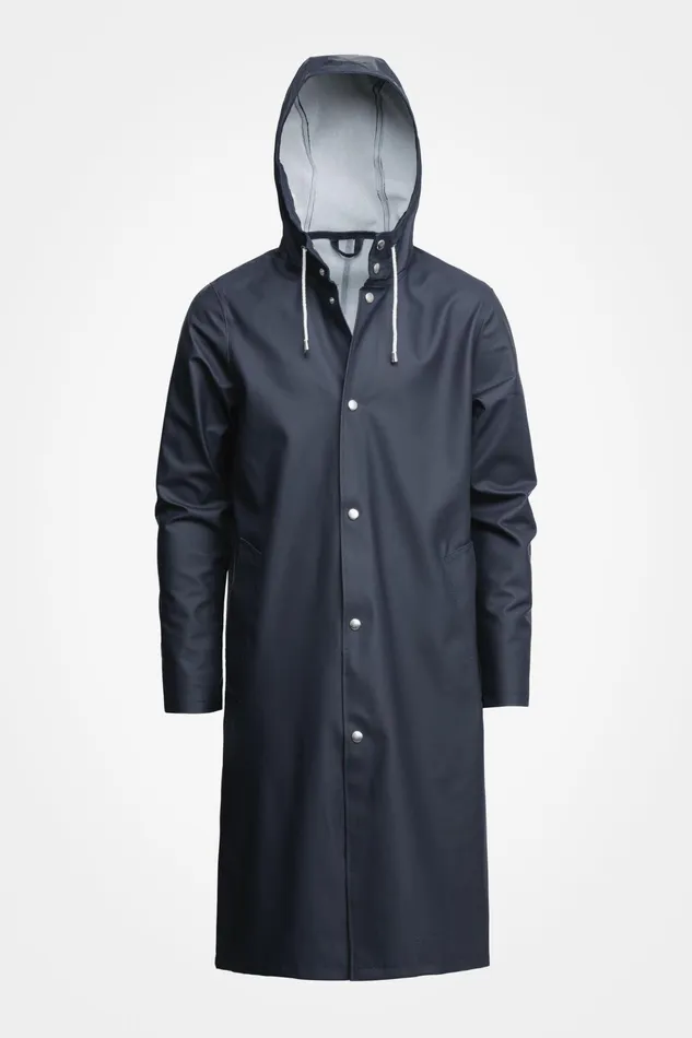 Raincoats Men Stutterheim Stockholm Long Raincoat Navy