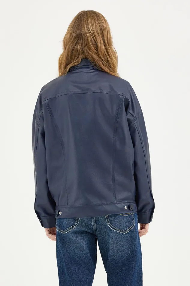 Raincoats Women Stutterheim Lee X STUTTERHEIM Storm Rider Jacket Aviator Navy
