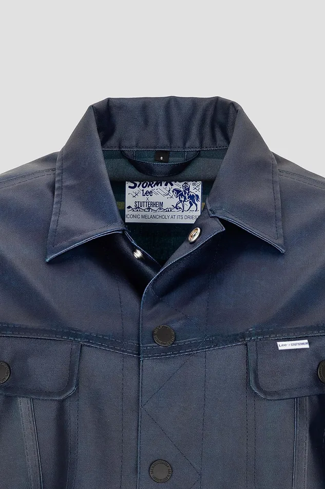 Raincoats Women Stutterheim Lee X STUTTERHEIM Storm Rider Jacket Aviator Navy
