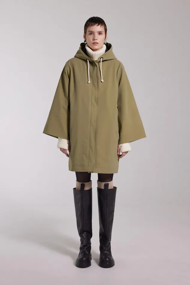 Raincoats Women Stutterheim Lubban Winter Matte Raincoat Aloe