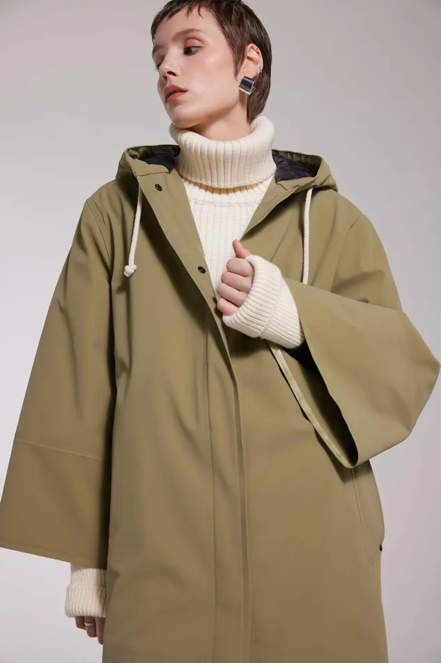 Raincoats Women Stutterheim Lubban Winter Matte Raincoat Aloe