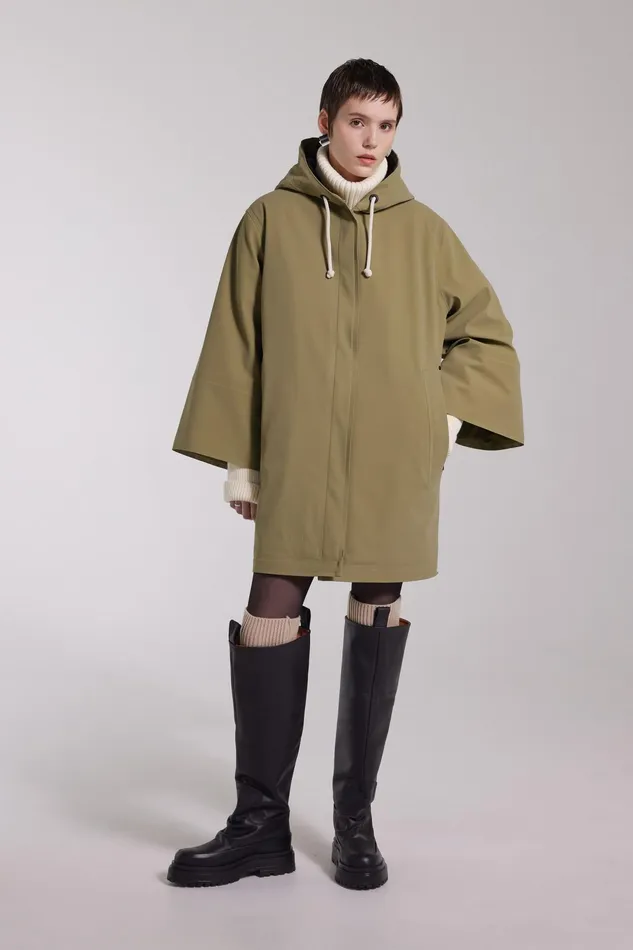Raincoats Women Stutterheim Lubban Winter Matte Raincoat Aloe
