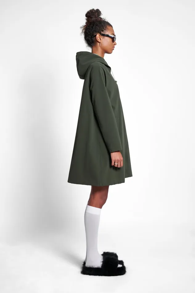 Raincoats Women Stutterheim Mosebacke Lightweight Matte Raincoat Green