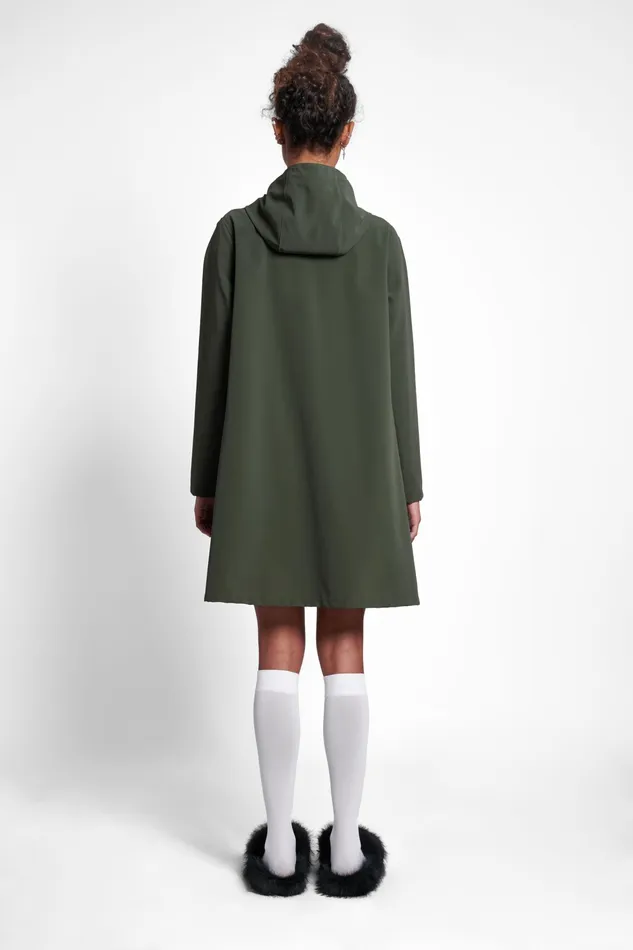 Raincoats Women Stutterheim Mosebacke Lightweight Matte Raincoat Green