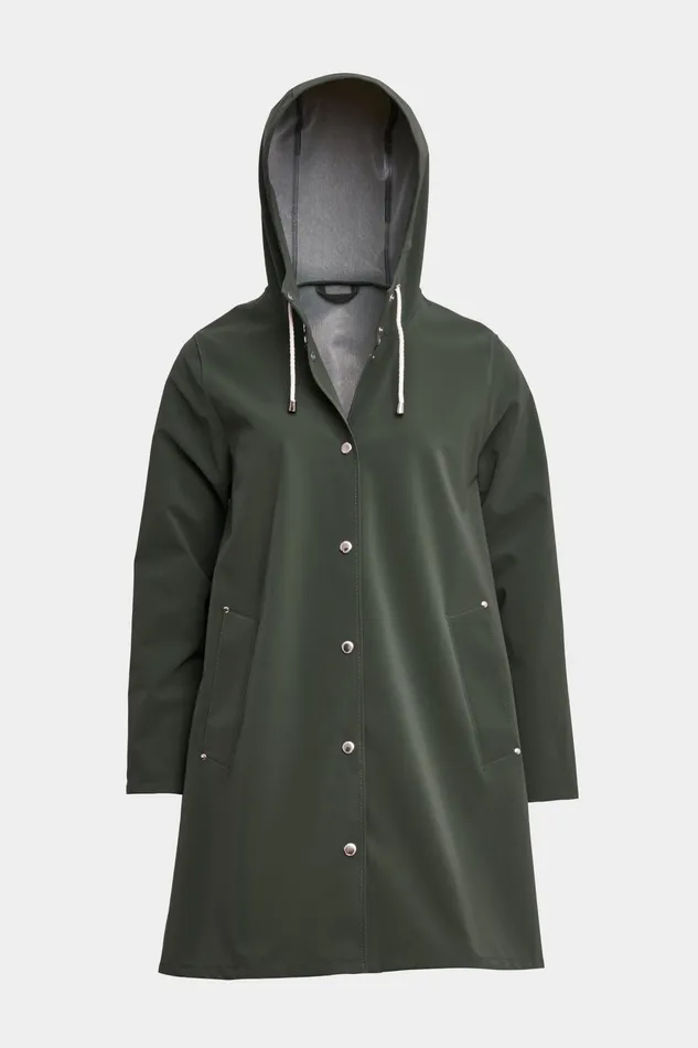 Raincoats Women Stutterheim Mosebacke Lightweight Matte Raincoat Green