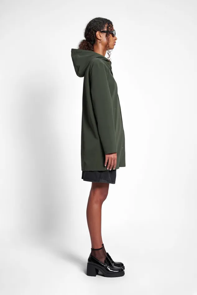 Raincoats Women Stutterheim Stockholm Lightweight Matte Raincoat Green