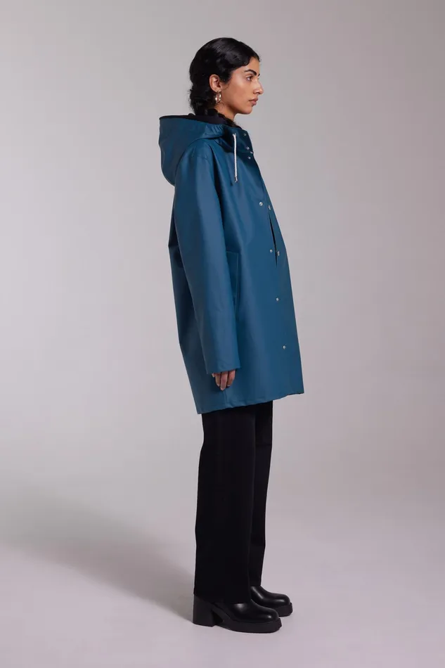 Raincoats Women Stutterheim Stockholm Lightweight Raincoat Petrol Blue