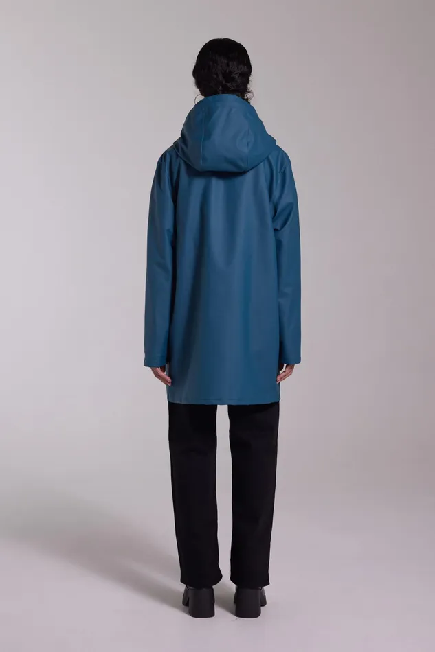 Raincoats Women Stutterheim Stockholm Lightweight Raincoat Petrol Blue