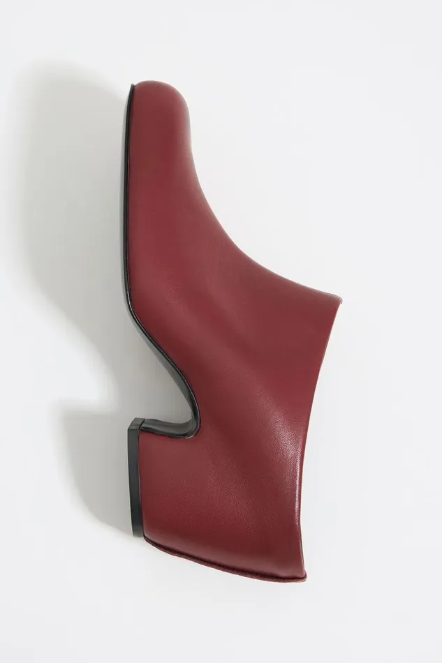Red Leather Heeled Clog Red Women Bimba Y Lola Court Shoes Red Leather Heeled Clog Red Women Bimba Y Lola Court Shoes