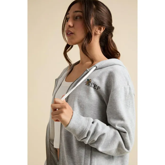 Reef Hoodies Sweaters and Jackets Brittany Fleece Full Zip Heather Grey 8211 Women Reef Hoodies Sweaters and Jackets Brittany Fleece Full Zip Heather Grey 8211 Women