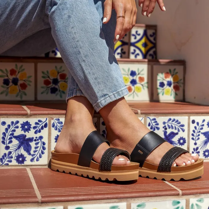 Reef Sandals Cushion Vista Hi Black Braid 8211 Women Reef Sandals Cushion Vista Hi Black Braid 8211 Women