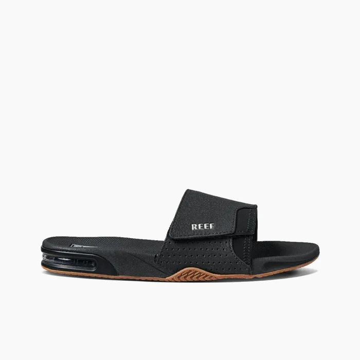Reef Sandals Fanning Slide Blacksilver 8211 Men