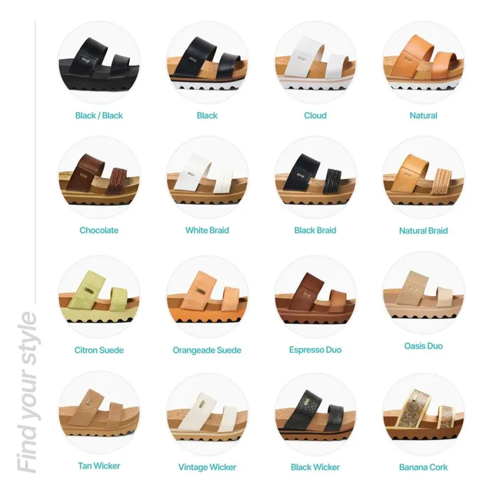 Reef Slides Cushion Vista Hi Natural Braid 8211 Women Reef Slides Cushion Vista Hi Natural Braid 8211 Women