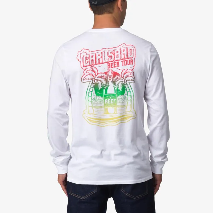 Reef TShirts and Shirts Tour Long Sleeve Tee Bright White 8211 Men