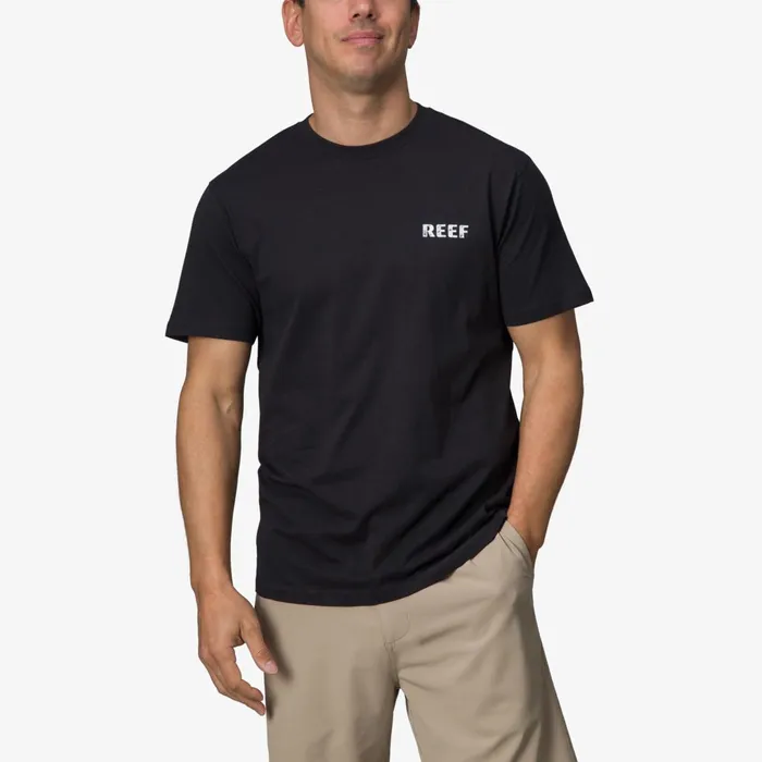 Reef TShirts and Shirts Wellie Short Sleeve Tee Caviar 8211 Men