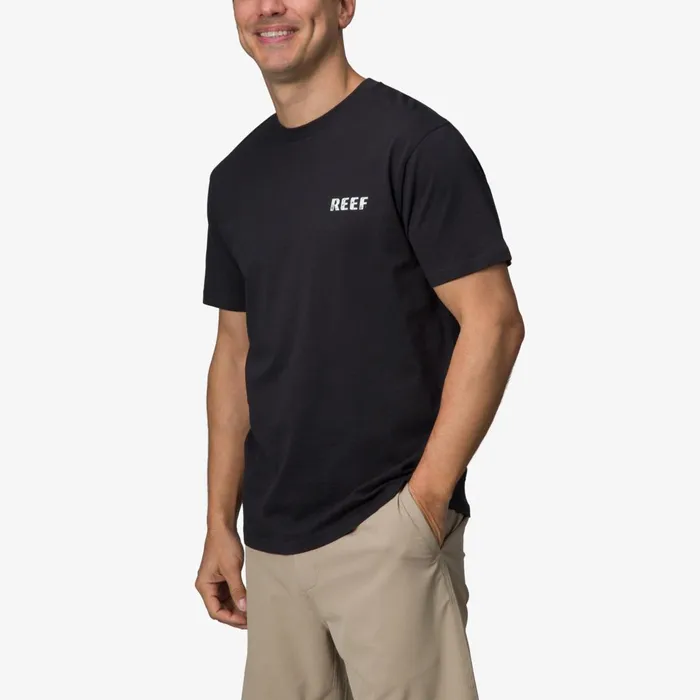 Reef TShirts and Shirts Wellie Short Sleeve Tee Caviar 8211 Men Reef TShirts and Shirts Wellie Short Sleeve Tee Caviar 8211 Men