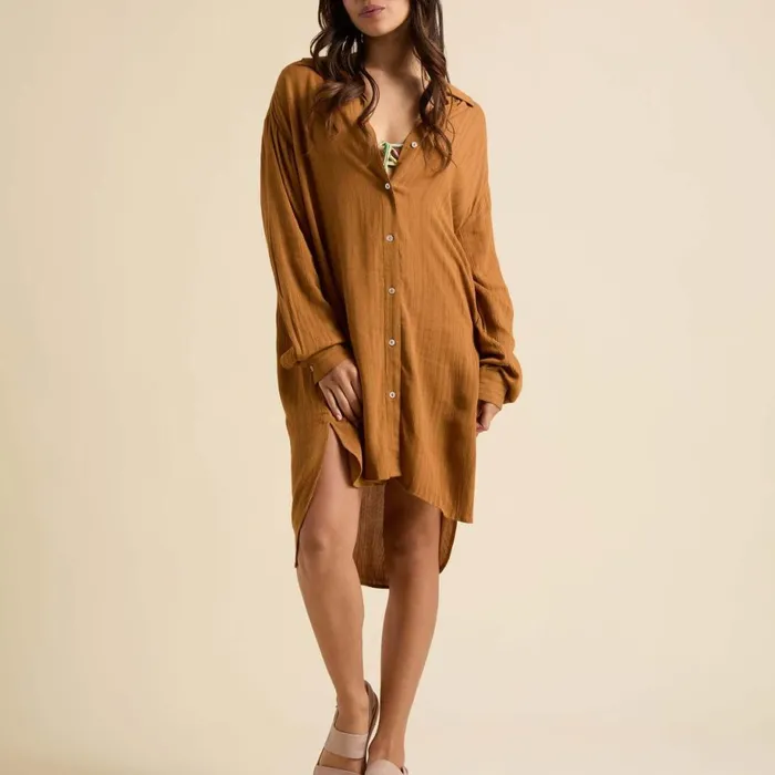 Reef TShirts Tanks and Dresses Beachy Shirt Dress Cathay Spice 8211 Women