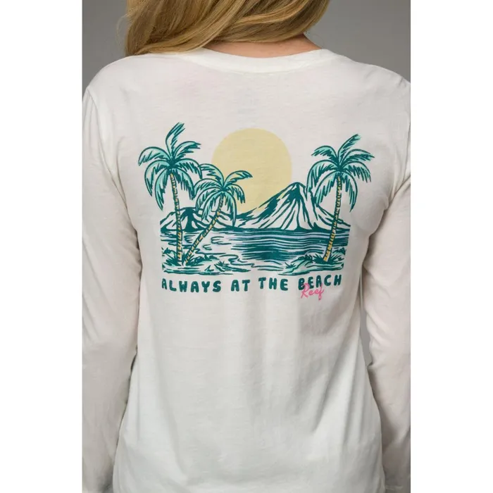 Reef TShirts Tanks and Dresses Ines Long Sleeve Tee Marshmallow 8211 Women