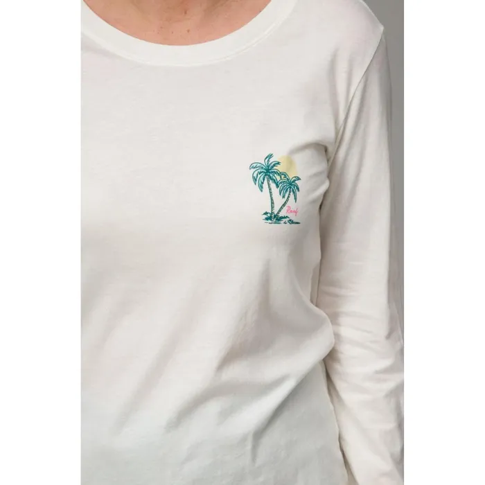 Reef TShirts Tanks and Dresses Ines Long Sleeve Tee Marshmallow 8211 Women