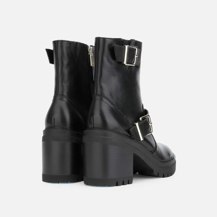 Rhode Buckled Leather Short Boot With Polar Grip Black Women Kenneth Cole Boots Booties