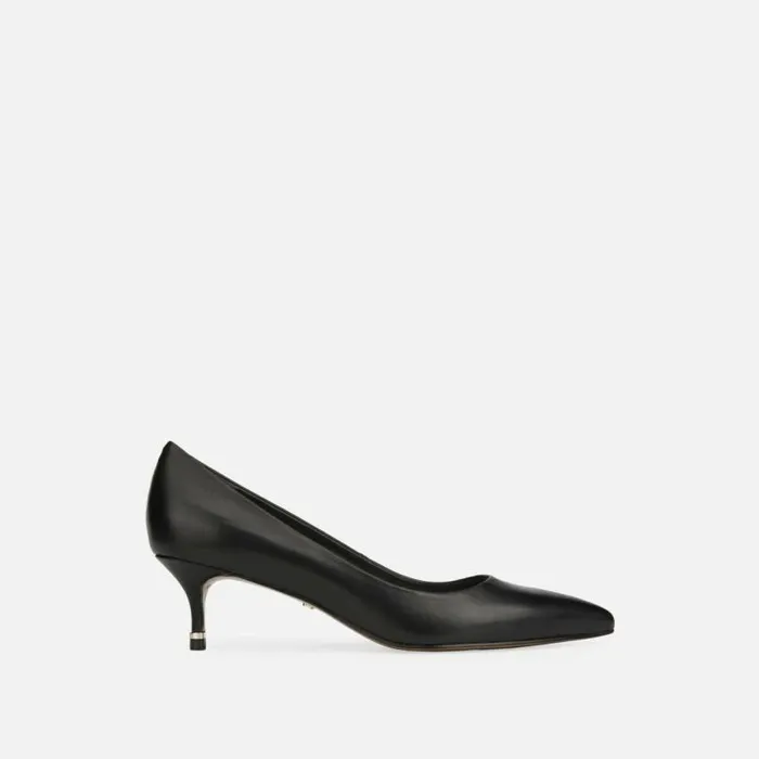Riley Leather Kitten Heel Black Women Kenneth Cole Heels