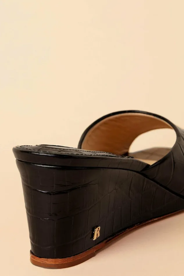 Rouje JOELLE Mules Croco Noir Women Shoes