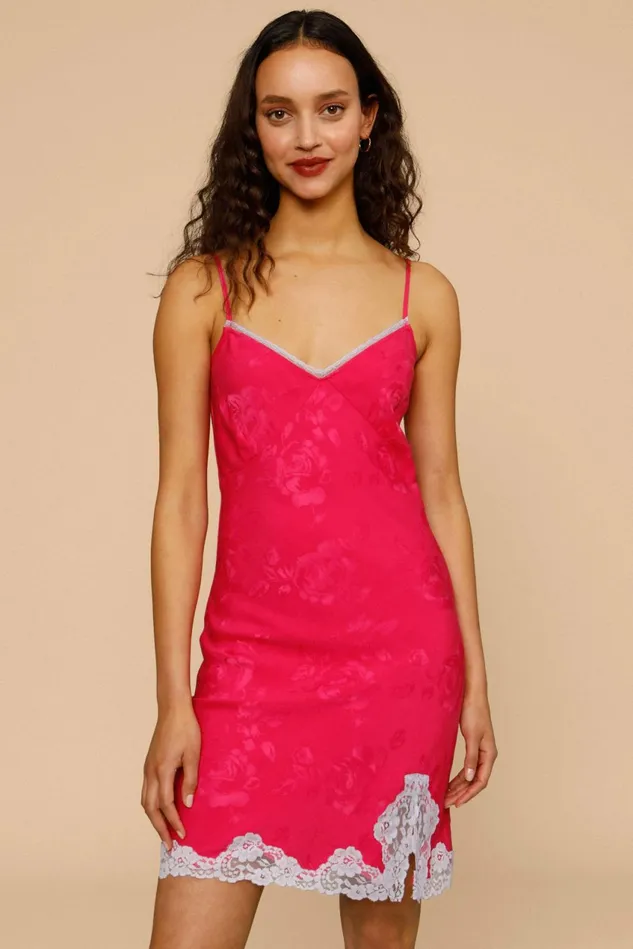 Rouje LEILA Dress Jacquard Fushia Women Dresses