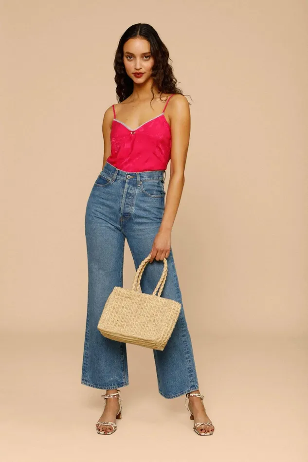 Rouje LOANNE Top Jacquard Fushia Women Blouses and Tops