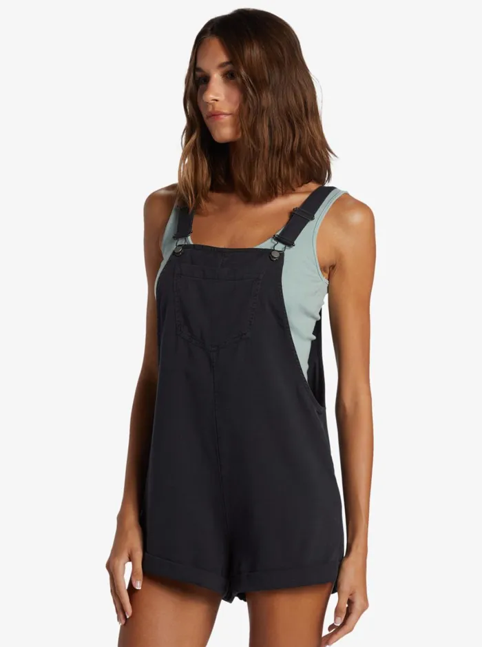 Roxy Dresses Silver Sky Set Short Overalls Bitter Chocolate 8211 Women