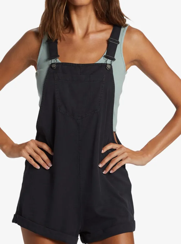 Roxy Dresses Silver Sky Set Short Overalls Bitter Chocolate 8211 Women