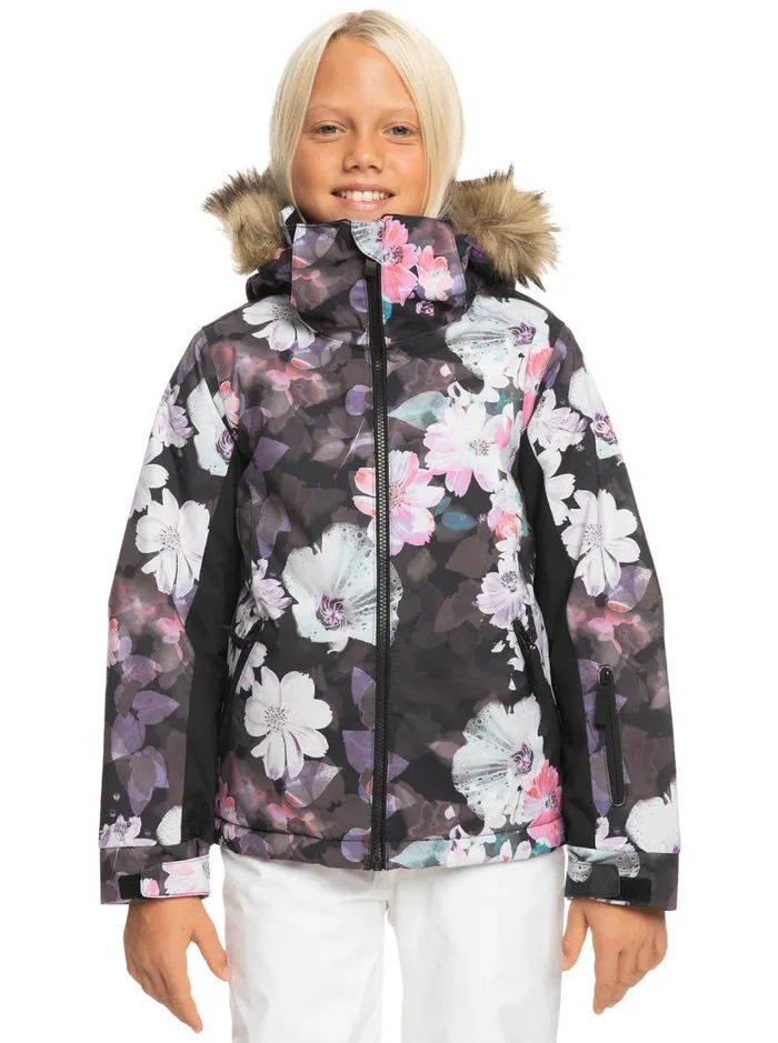 Roxy Girls Snow Girl039s 416 American Pie Technical Snow Jacket True Black Blurry Flower 8211 Women Roxy Girls Snow Girl039s 416 American Pie Technical Snow Jacket True Black Blurry Flower 8211 Women