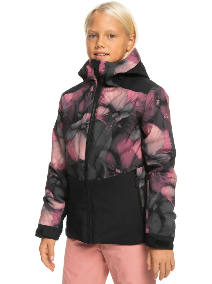 Roxy Girls Snow Girl039s 416 Silverwinter Technical Snow Jacket True Black Pansy Pansy 8211 Women