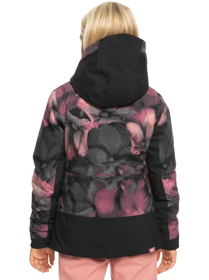 Roxy Girls Snow Girl039s 416 Silverwinter Technical Snow Jacket True Black Pansy Pansy 8211 Women