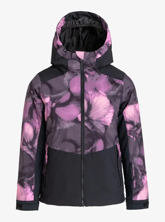 Roxy Girls Snow Girl039s 416 Silverwinter Technical Snow Jacket True Black Pansy Pansy 8211 Women