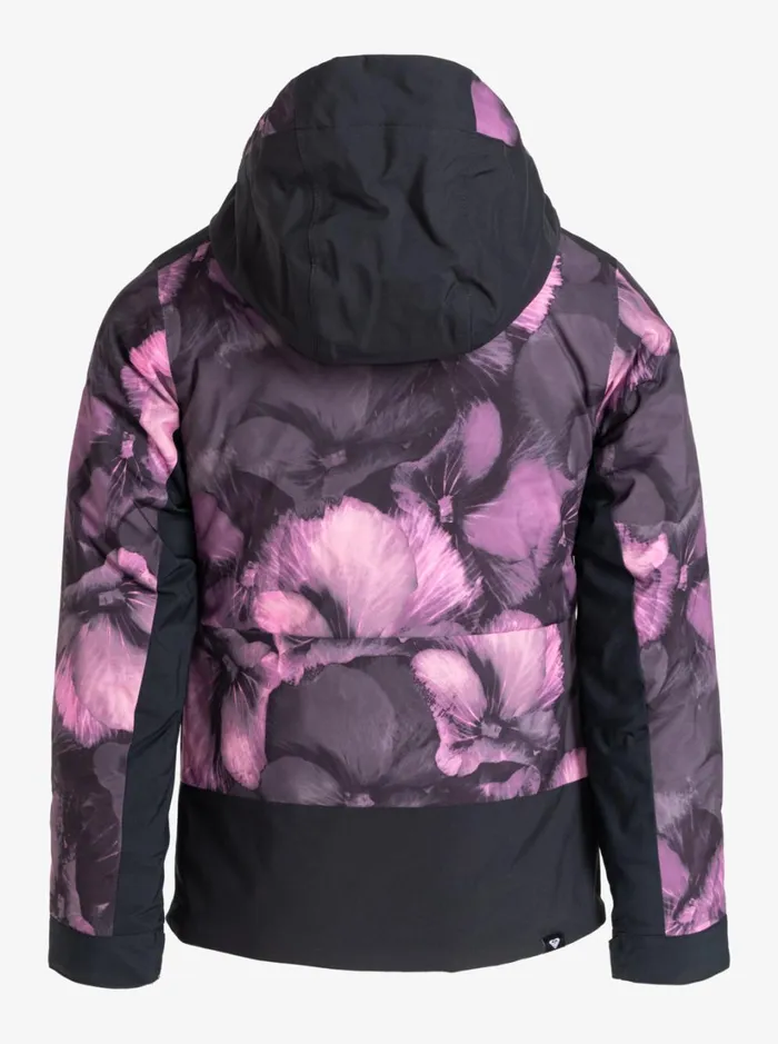 Roxy Girls Snow Girl039s 416 Silverwinter Technical Snow Jacket True Black Pansy Pansy 8211 Women
