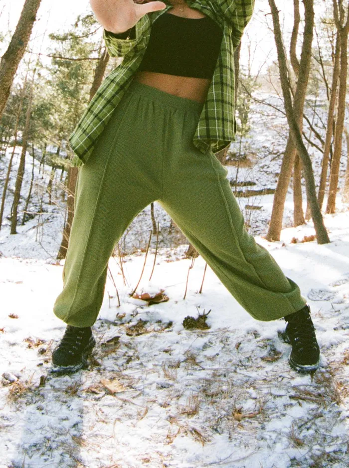 Roxy Pants and Jeans Chloe Kim Off Duty Fleece Sweatpants Iguana 8211 Women