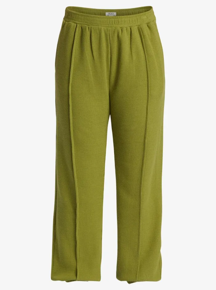 Roxy Pants and Jeans Chloe Kim Off Duty Fleece Sweatpants Iguana 8211 Women