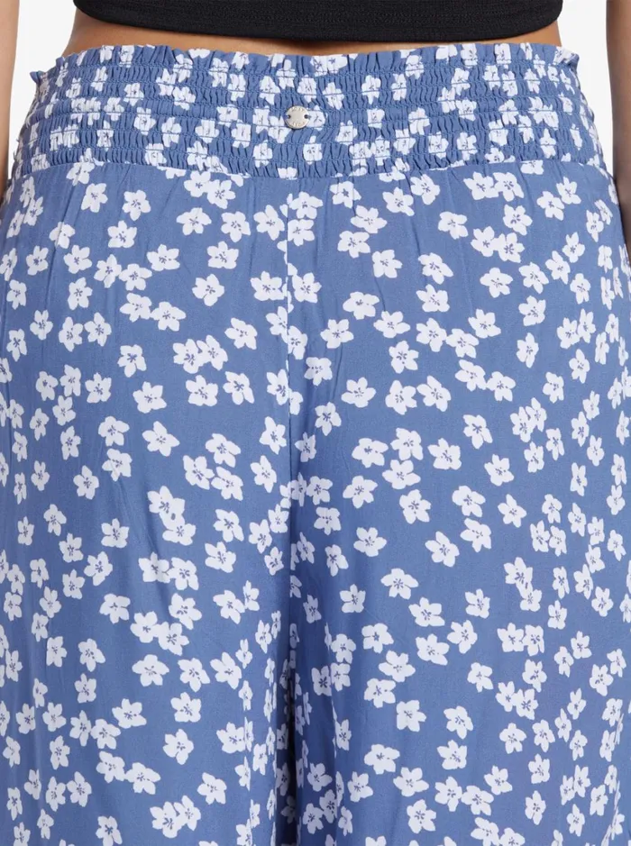 Roxy Pants and Jeans Tropical Rhythm Beach Pants Bijou Blue Floral Delight 8211 Women