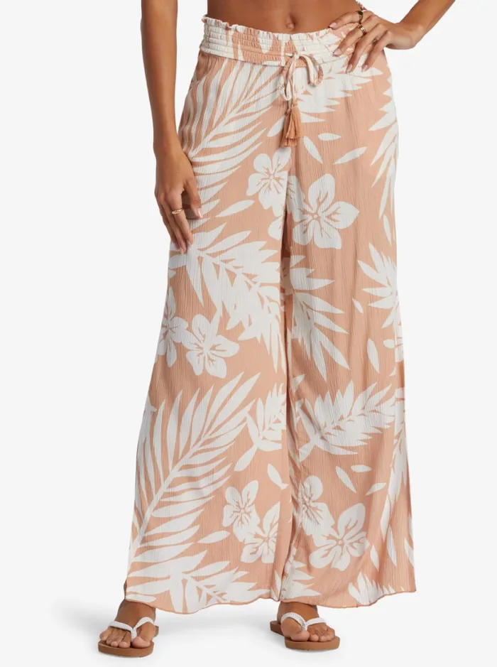 Roxy Pants and Jeans Tropical Rhythm Beach Pants Cafe Creme Palmeria 8211 Women Roxy Pants and Jeans Tropical Rhythm Beach Pants Cafe Creme Palmeria 8211 Women