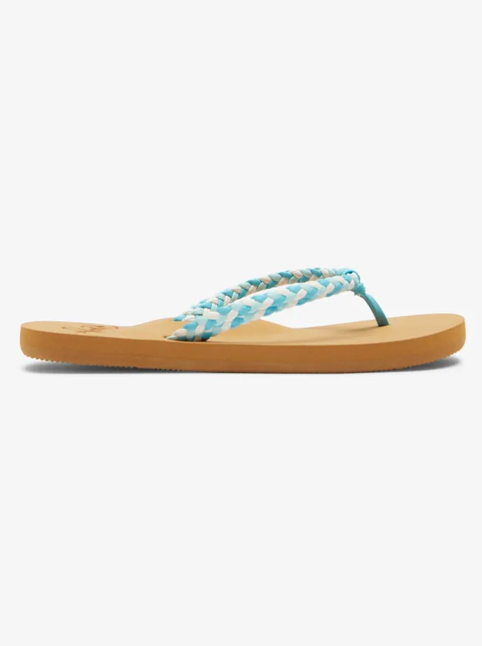 Roxy Shoes and Sandals Girl039s 416 Costas FlipFlops Aqua 8211 Women