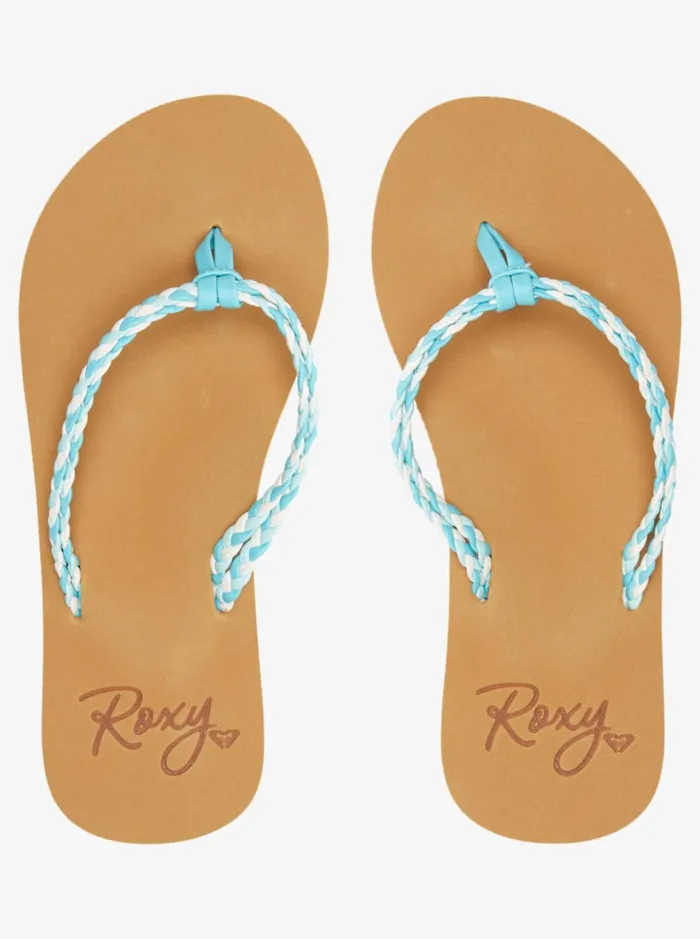 Roxy Shoes and Sandals Girl039s 416 Costas FlipFlops Aqua 8211 Women