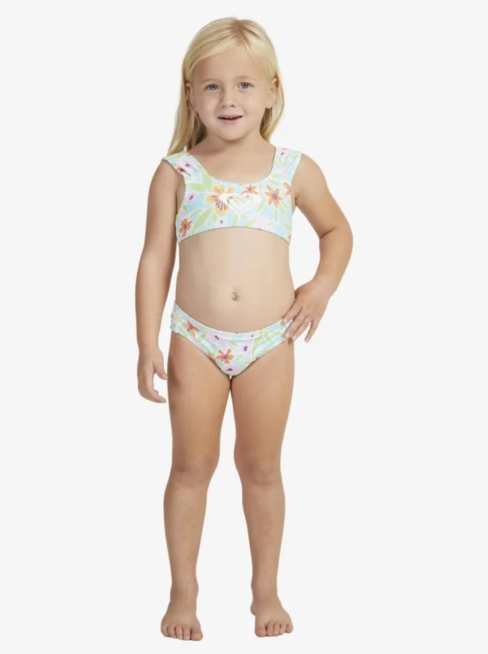 Roxy Swim Girl039s 27 Hawaiian Spirit Bralette Set Bikini Set Aruba Blue Hawaiian Spirit 8211 Women